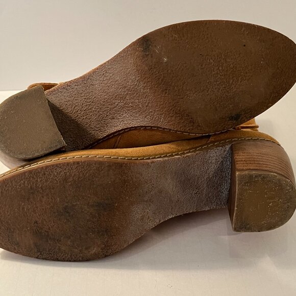 Anne Klein AKBilling Brown Suede Ankle Boots Buckle Detailing Women's Size 7.5M - Picture 13 of 13